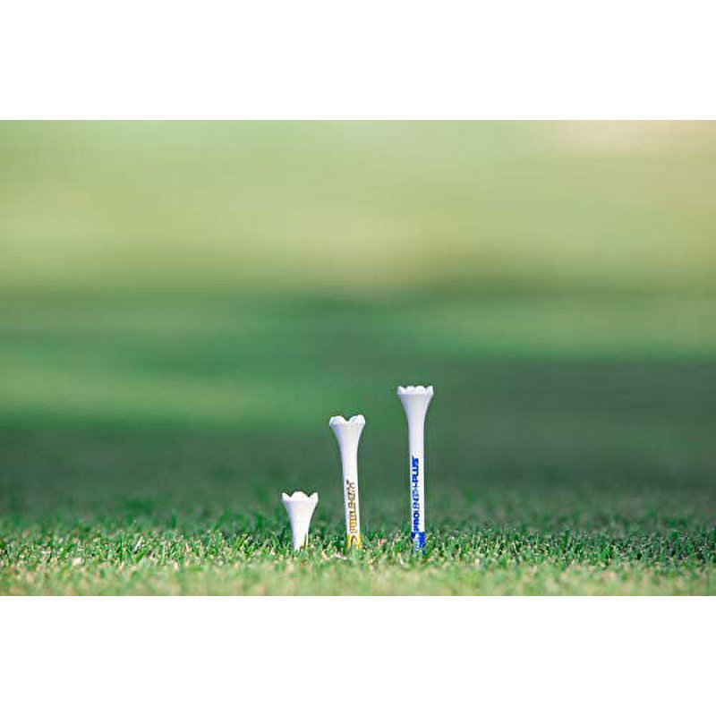 Golf Tees Combo Pack - 40 Count 2-3/4 Inch and 10 Count 1-1/2 Inch Plastic Tees for Drivers and Irons