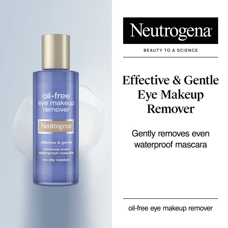 Oil-Free Eye Makeup Remover & Face Cleanser - Gentle, Waterproof, 8 fl oz
