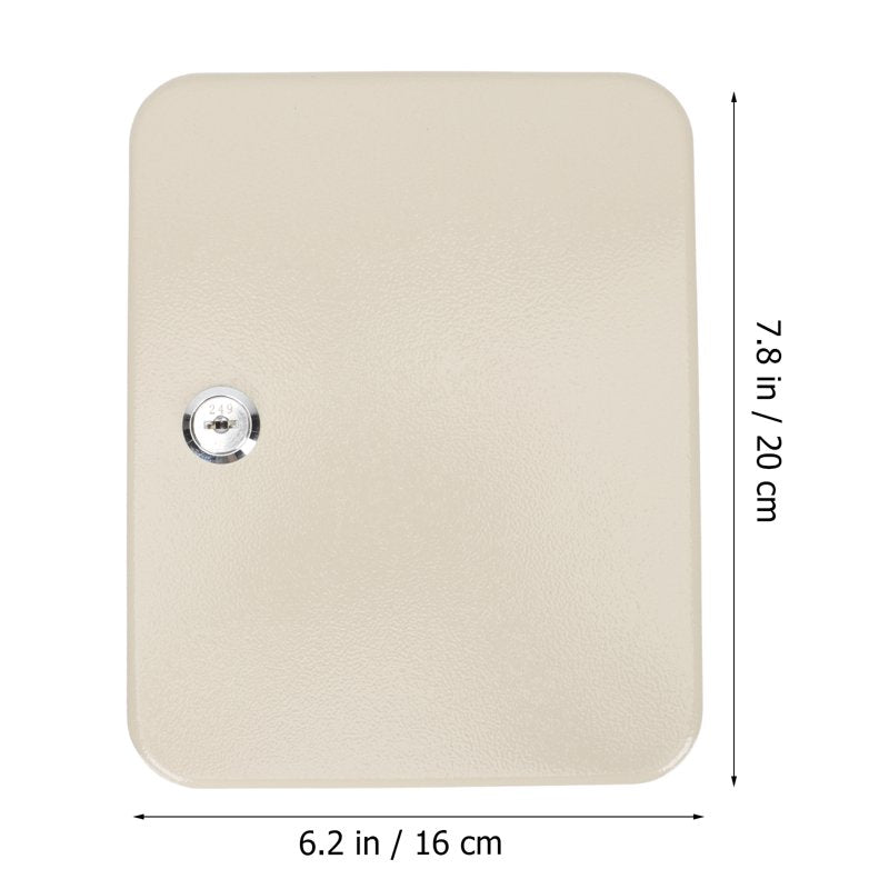 Wall Mount Key Storage Box Set with Lockable Organizer, 20x16cm - White