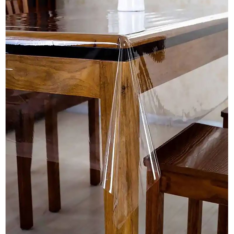Clear Vinyl Fabric for Sewing & Craft Projects - 54x54 Inches, Durable & Waterproof