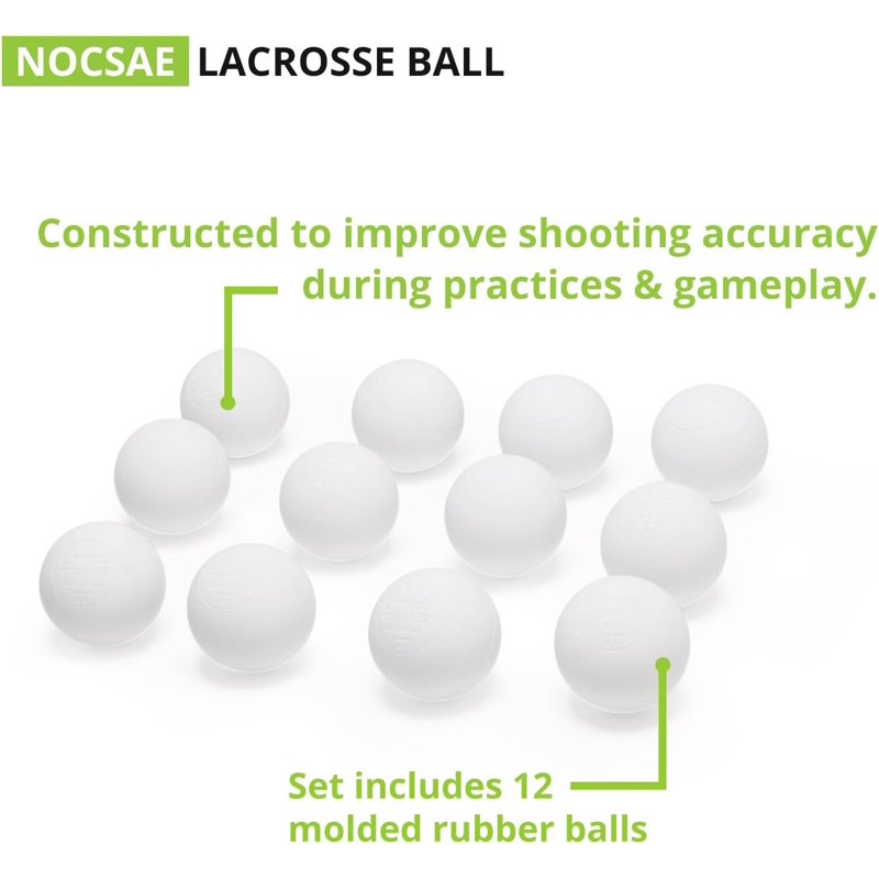 Official Size Lacrosse Balls Set - Certified for NCAA & NFHS Play - 3 Pack, 6 Pack, 12 Pack