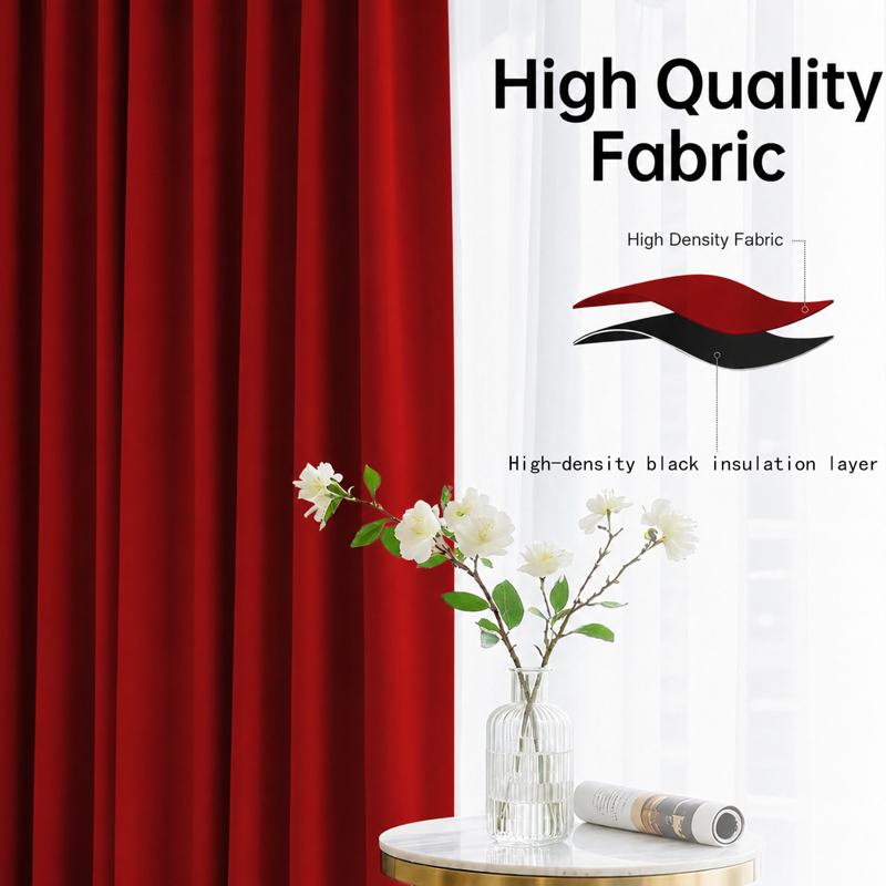 Blackout Curtain Panels Grommet Drapes Thermal Insulated Room Darkening