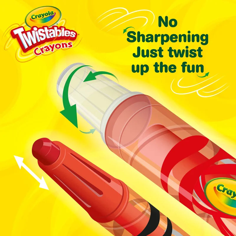 Mini Twistable Crayons Set - No Sharpening, Safe for Kids 3+