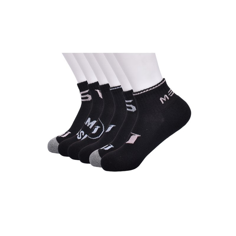 Messi Boys Quarter Socks, 6-Pack - Variation: Black Logo M, L (Size S-L)