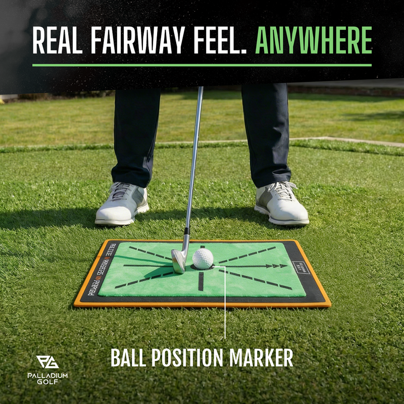 Golf Swing Path Trainer Pad – 17 x 13 in Velvet Surface, Non-Slip Base