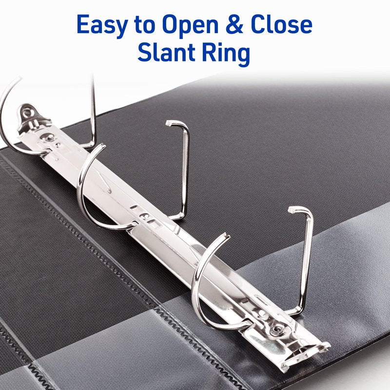 2-Inch Durable View 3 Ring Binder - White, Heavy-Duty Office & School Organizer