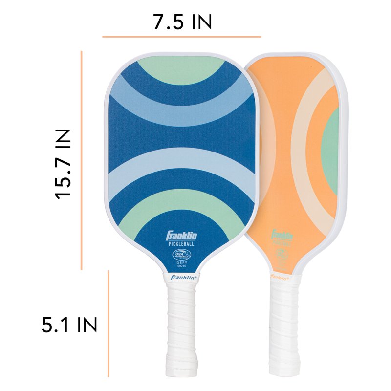 (2 Pack) Pickleball Paddle Set – 2 Fiberglass Paddles + 2 X-40 Balls, USAPA Approved