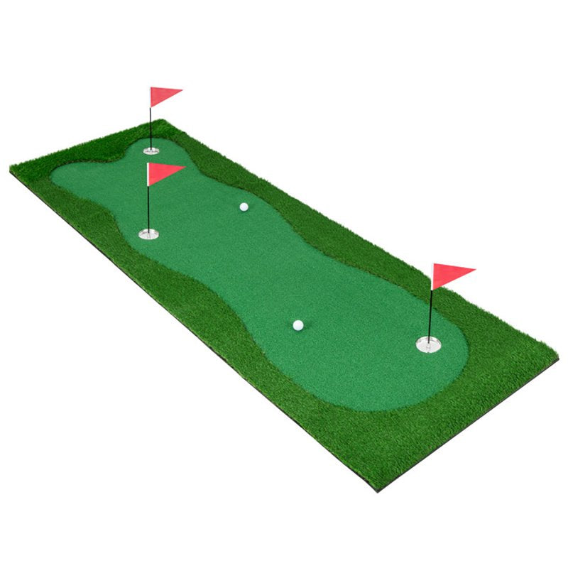 Golf Putting Green with Realistic Artificial Grass – 10x3.3 ft Indoor/Outdoor Training Mat