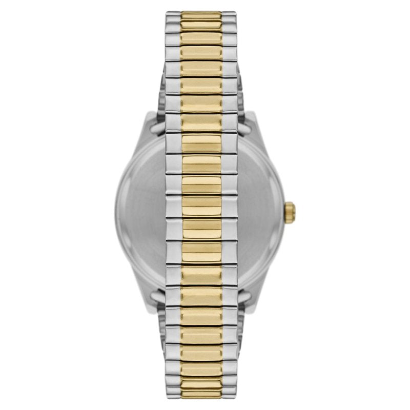 Men's Quartz Watch with Blue Dial & 2-Tone Silver Gold Band - 40mm Case