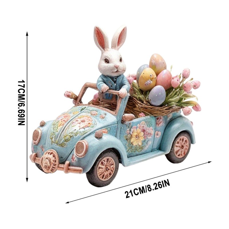 Easter Bunny and Eggs Acrylic Hollow Out Desktop Decoration with Base - Holiday Centerpiece
