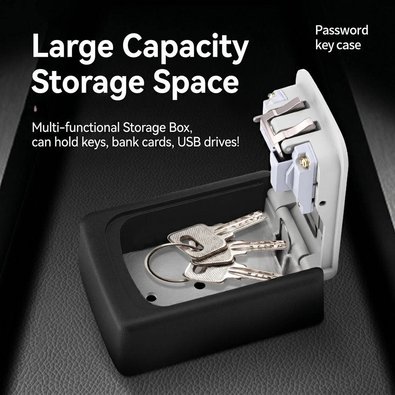 Portable Wall Mount Key Lock Box with Resettable 4-Digit Combination for Outdoor Security