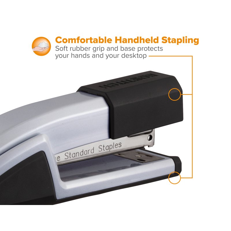 Premium 25-Sheet Capacity Stapler with No-Jam Technology, Silver Office Tool