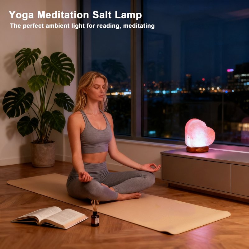 6.3-Inch Himalayan Salt Lamp with Dimmable LED, Home Decor, 1.5lbs