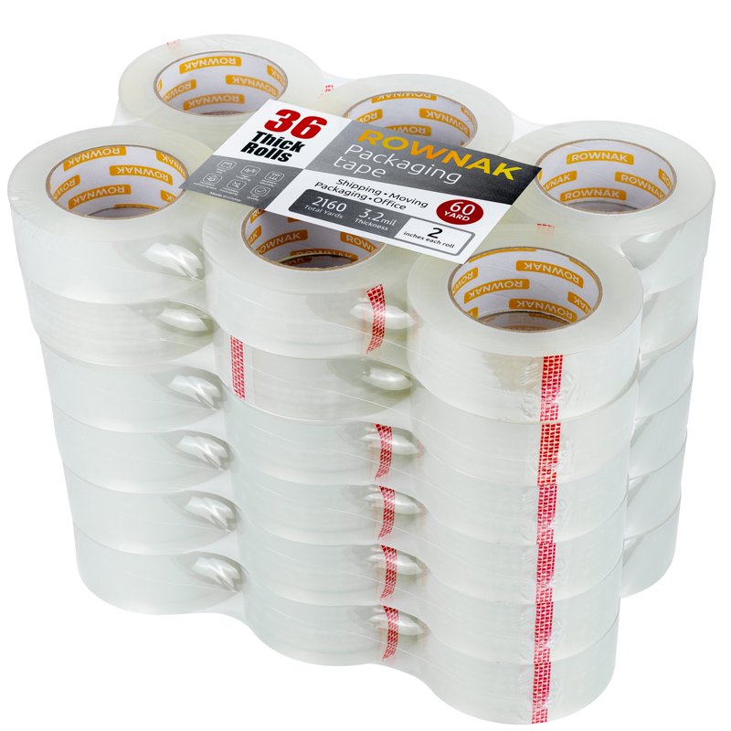 Heavy Duty Clear Packaging Tape - Bulk Rolls for Shipping & Moving