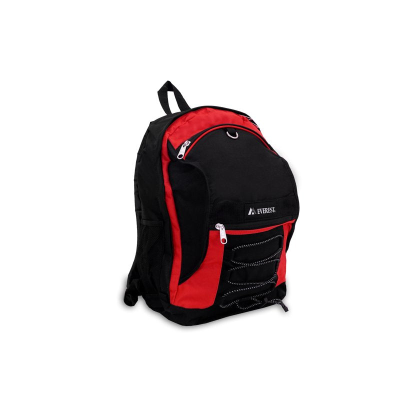 Unisex Two-Tone Travel Backpack with Mesh Pockets - Everest