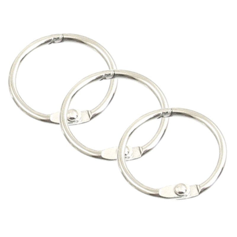 1 Inch Metal Binder Rings - 20 Pack for Office, Scrapbooking, Keychains