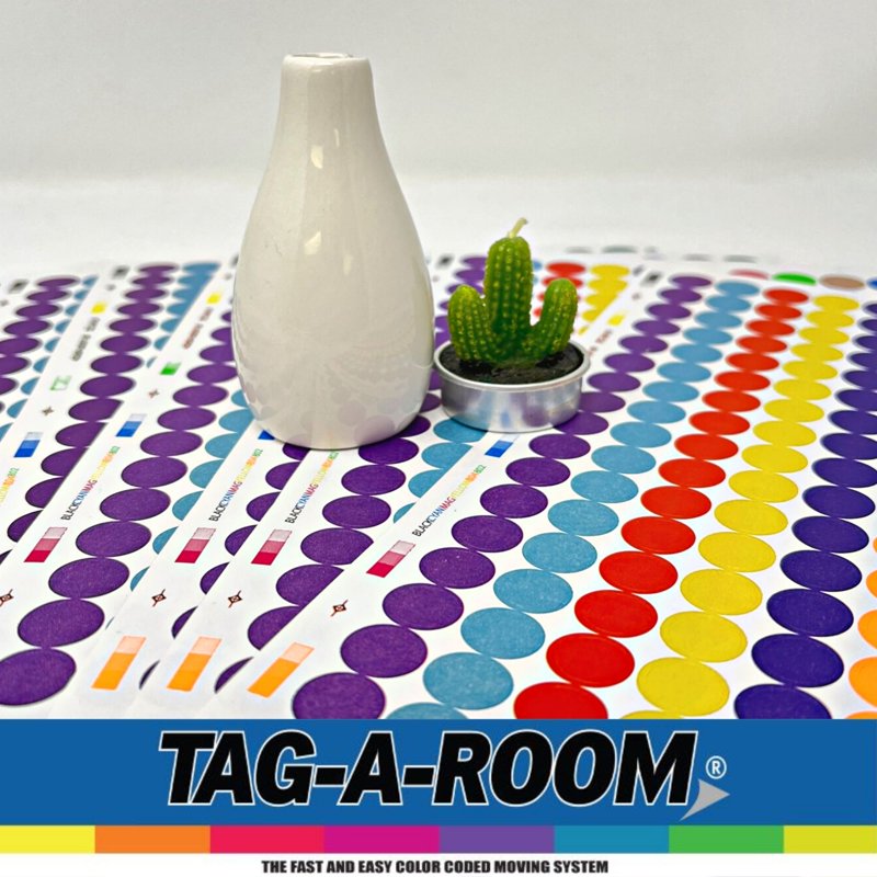 1/2 Inch Color Dot Sticker Labels - 1020 Pack for Office & Organization