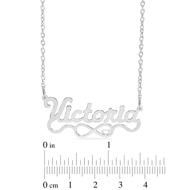 Personalized Script Name Necklace with Infinity & Heart Pendant - Customizable Jewelry for Women