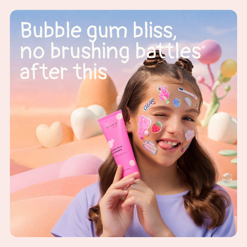 Kids Bubblegum Fluoride-Free Toothpaste with Nano-Hydroxyapatite 3.4oz