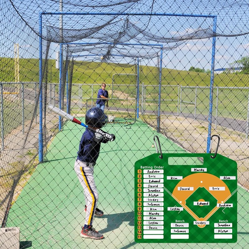 Magnetic Baseball Lineup Board with 30 Cards Dugout Coaching Display