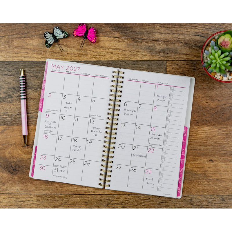 See It Bigger Floral Monthly Weekly Planner 15-Month, Large Print, 5.5 x 8.75 Inches
