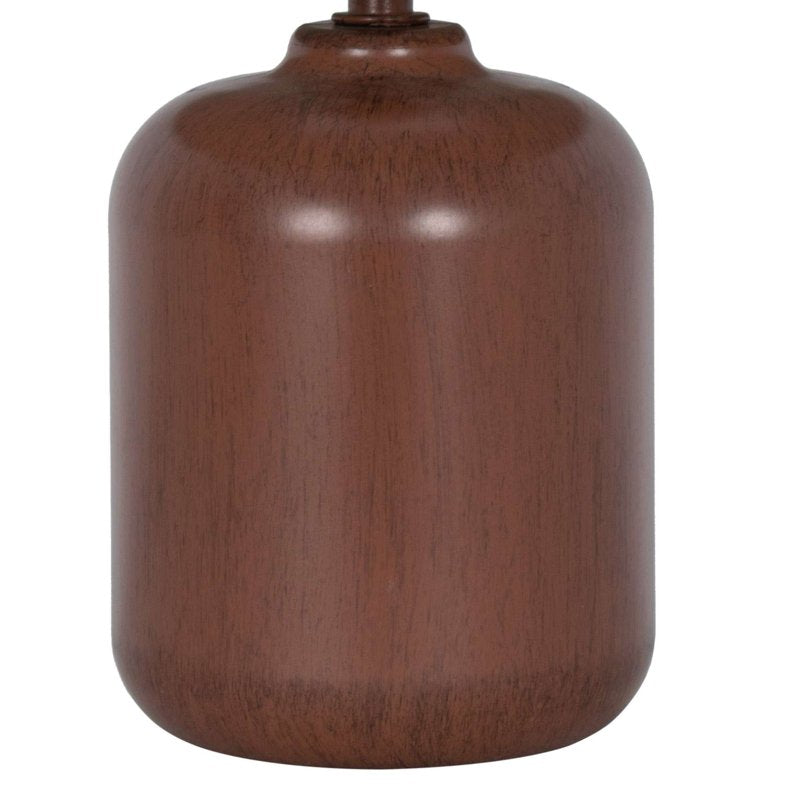 4 Pack Traditional Faux Wood Table Lamps with Oatmeal Shades - 12.75 Inch