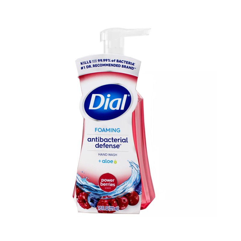 Antibacterial Foaming Hand Wash with Power Berries Scent, 7.5 oz Pump Bottle — Case of 8