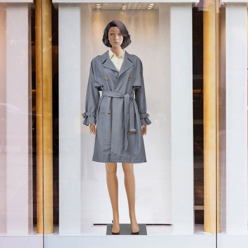 Full Body Female Mannequin with Adjustable Rotating Head and Arms - 69 Inch Dress Form for Fashion Display