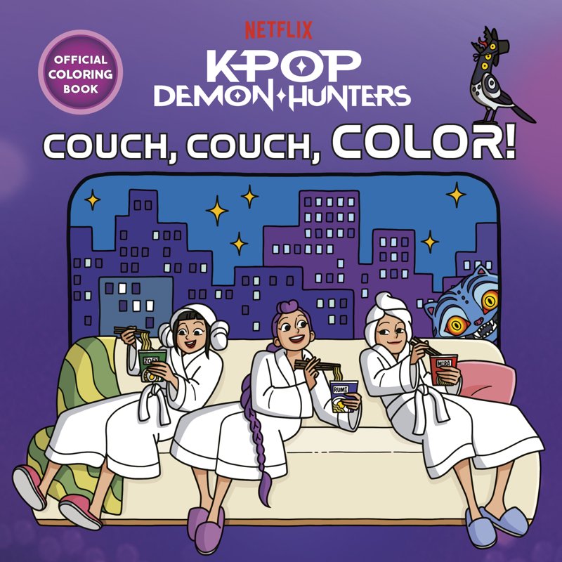 KPop Demon Hunters Coloring Book - Official Paperback with 45 Art Images