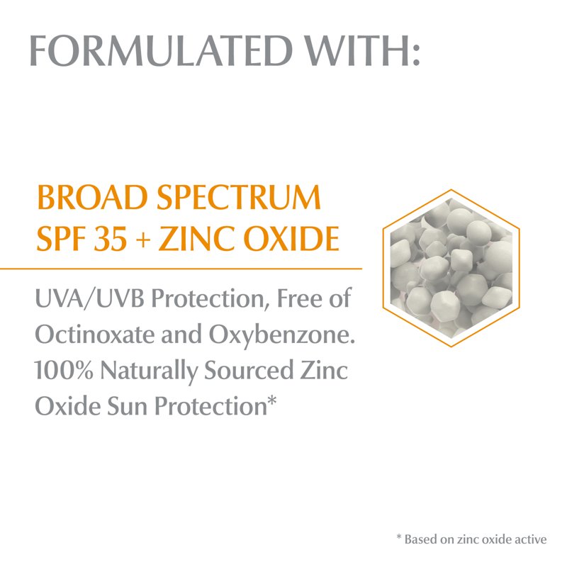 Mineral Tinted Sunscreen SPF 35 - Face Lotion with Zinc Oxide, Hydrating & Fragrance-Free