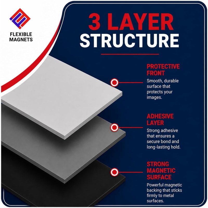 Magnetic Sheets with Adhesive Backing - Flexible Magnetic Labels & Crafts, 5x7 Inches, 100 Pack