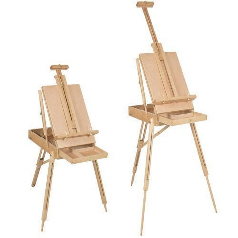 Portable Wooden Artist Easel with Carry Strap, Desktop & Tripod Style