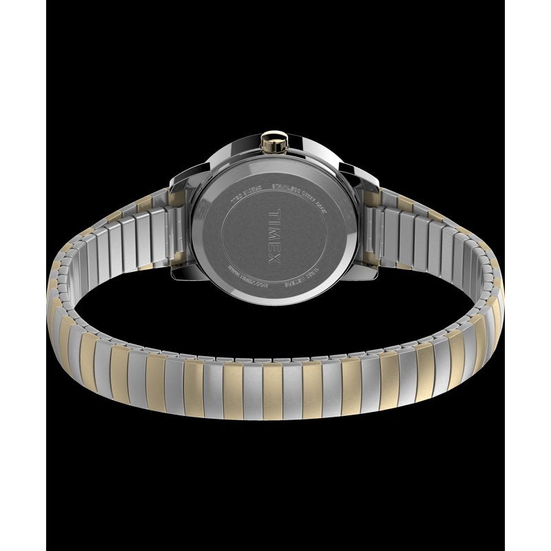 Timex Women's Easy Reader 25mm Watch with Two-Tone Case & White Dial
