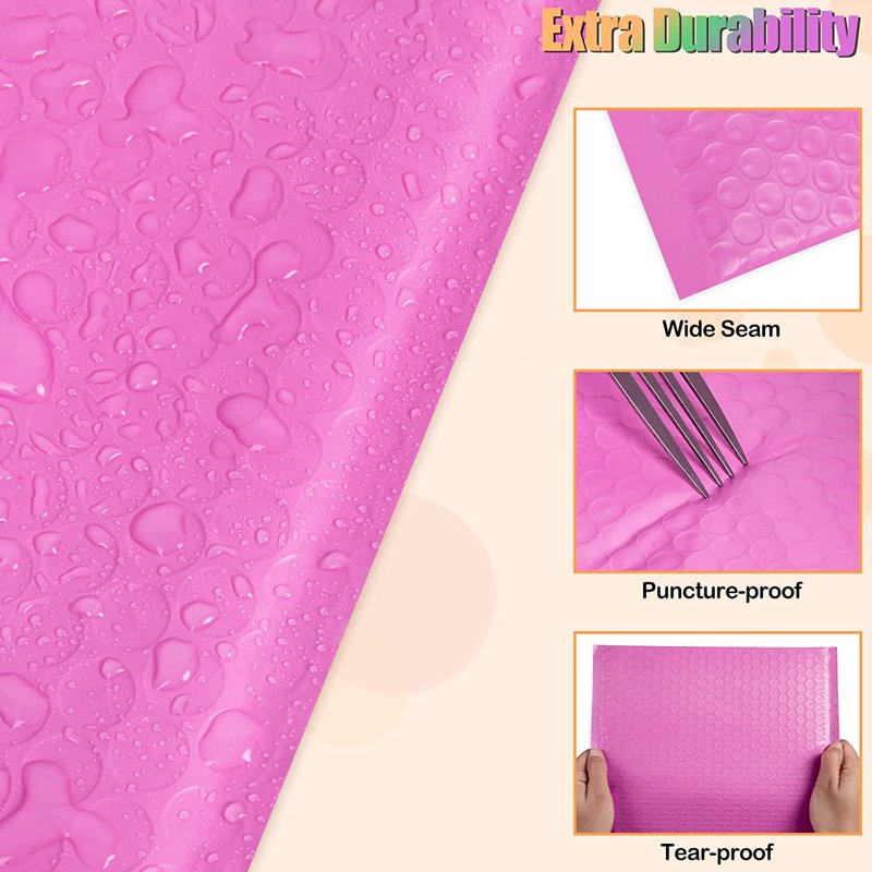 50PCS 6x10 Waterproof Bubble Mailers Self Seal Padded Shipping Envelopes