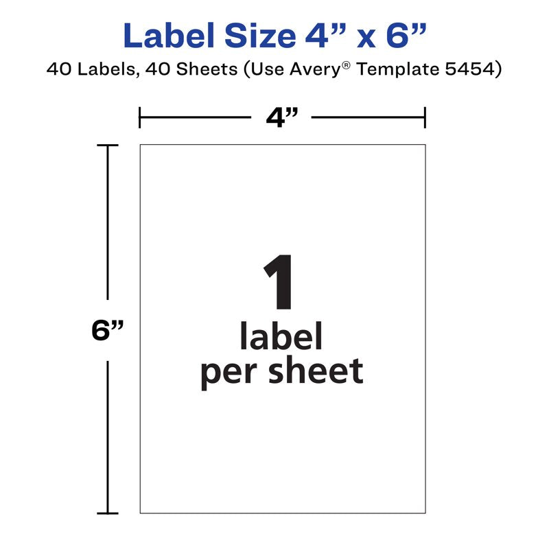 Removable Labels for Organizing Storage Bins & Shelves, 4x6 inch, Pack of 40