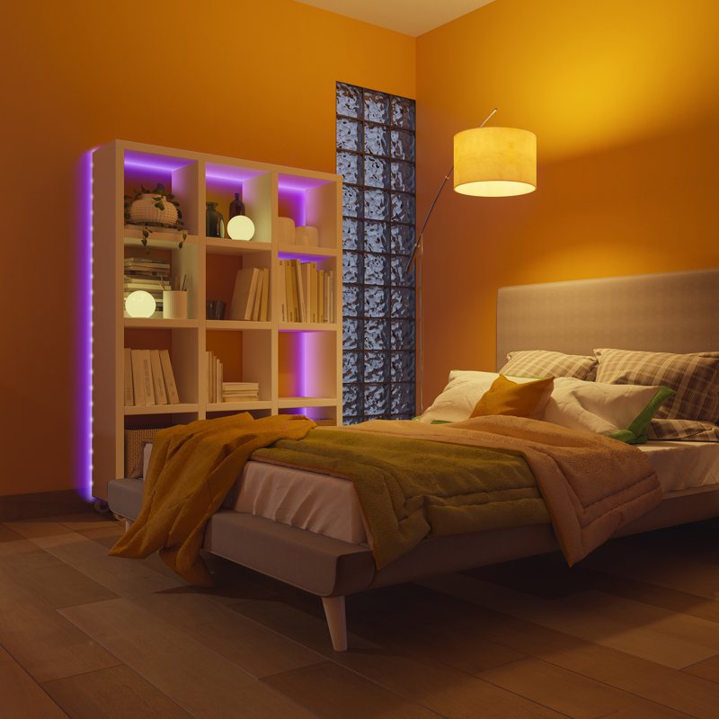 Multicolor LED Light Strip with Remote Control - 25 Feet, Customizable Lighting