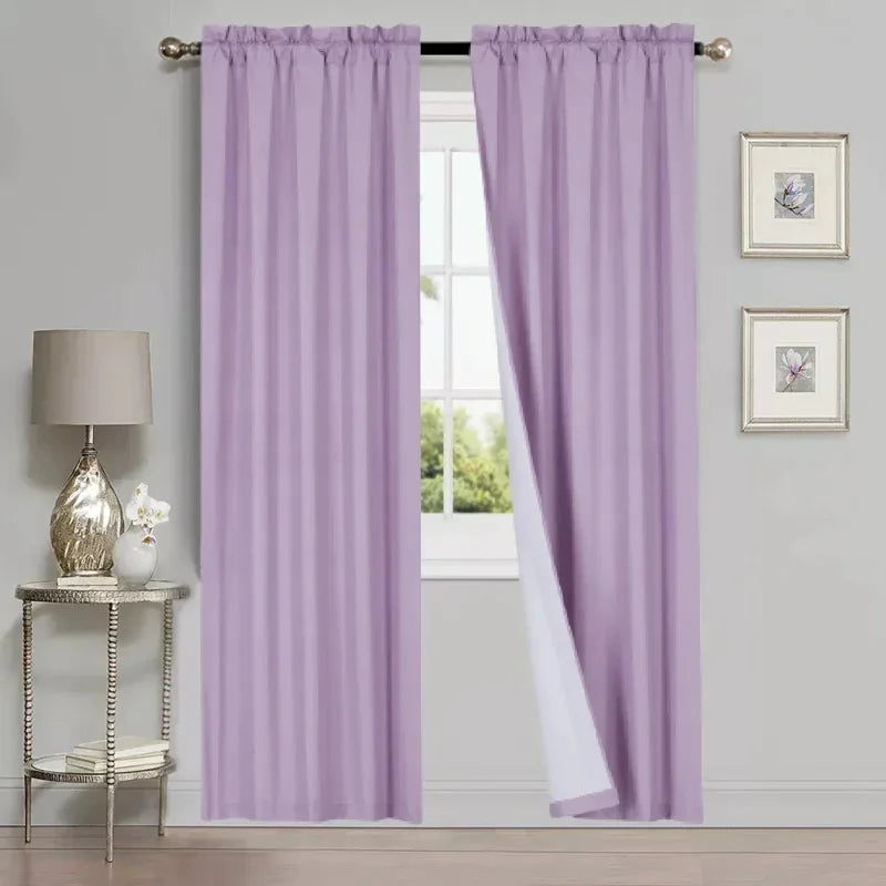 Blackout Window Curtain Panel with Foam Backing - Light Control & Privacy, 37x84 Inches