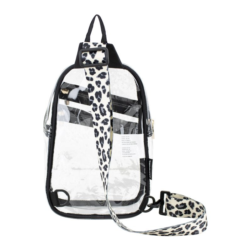 Clear Fashion Sling Backpack with Adjustable Strap for Concerts & Events