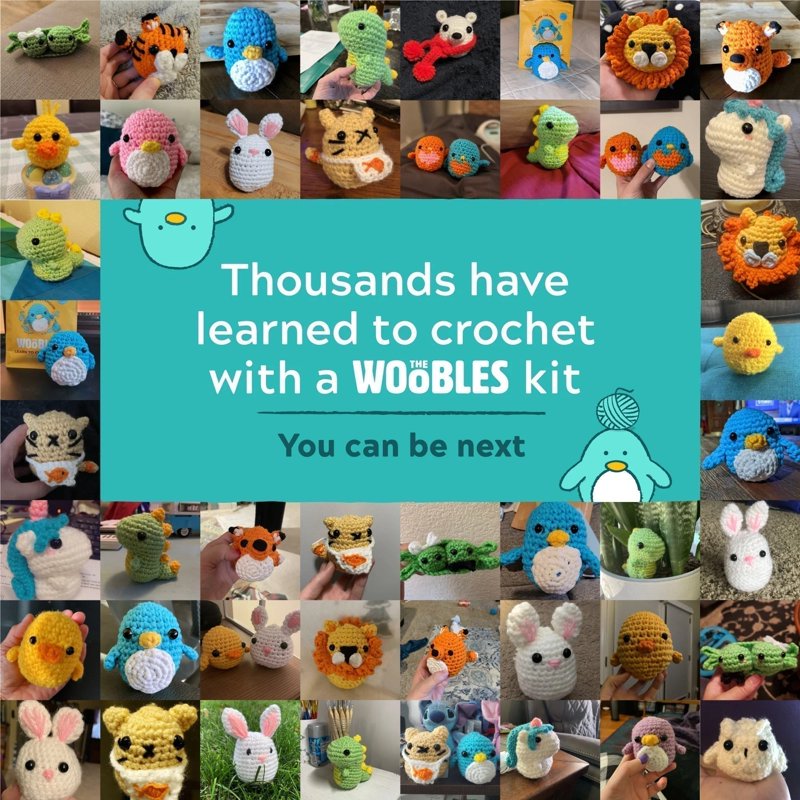 The Woobles Bingo Crochet Amigurumi Kit – Beginner Learn to Crochet Toy Craft Kit