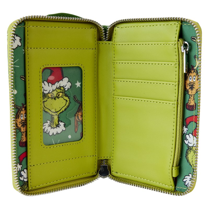 Dr. Seuss Santa Grinch & Max Zip-Around Wallet - Holiday Christmas Gift