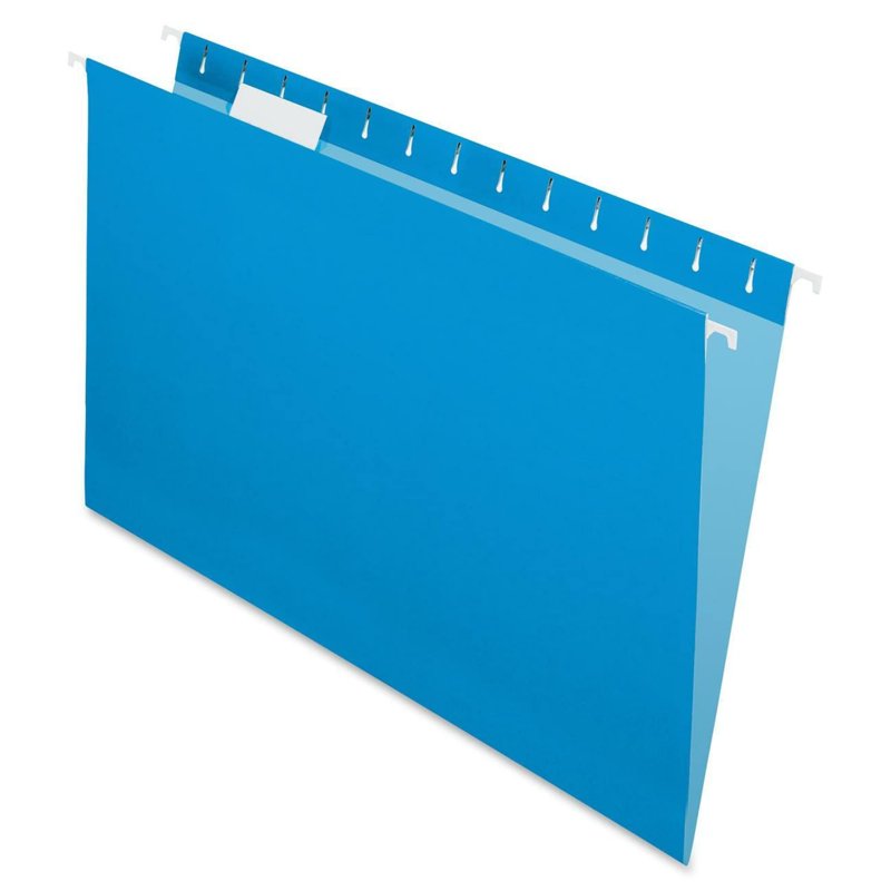 Blue Legal Size Hanging File Folders - 25 Pack, 15 3/4 x 9 3/8 inches