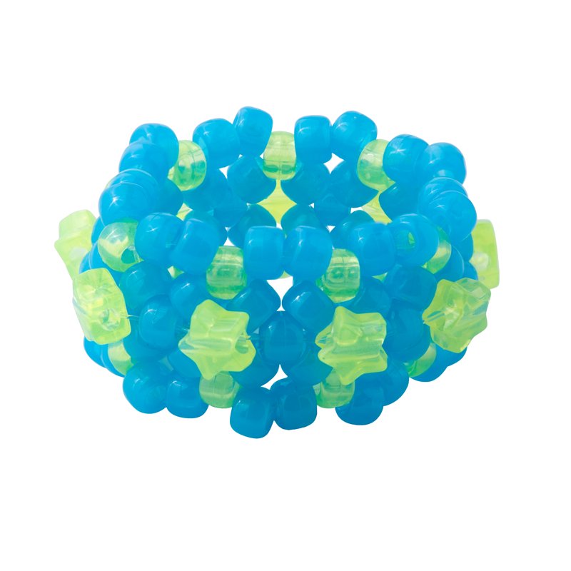 Glow-In-The-Dark Bead Set with Heart, Star, Pony Shapes - Craft Supplies