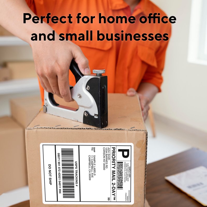 4x6 Shipping Labels - 500 Fanfold Direct Thermal Labels with Ultra-Strong Adhesive