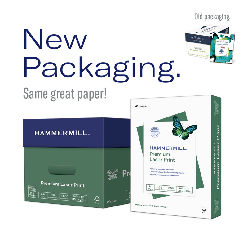 Premium Laser Copy Paper 8.5x11 - 24lb, Ream of White Printer Paper