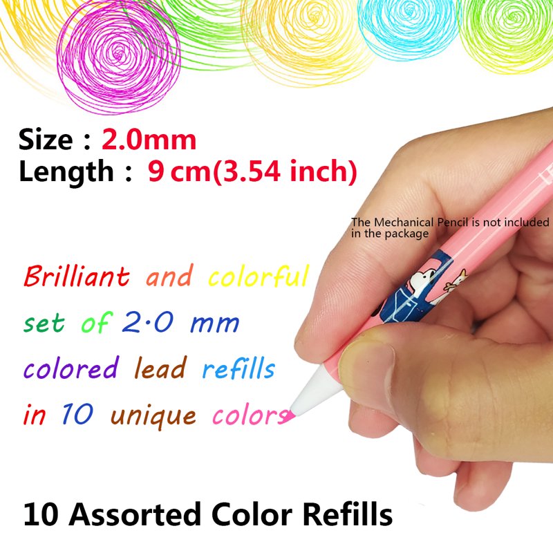 200pcs Colored Mechanical Pencil Lead Sets for Drawing & Art Supplies