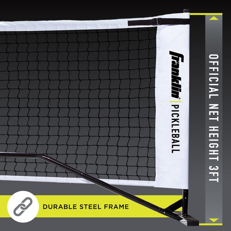 Portable Pickleball Net Set with 4 Paddles and Balls – Official Size & All-Weather Durable