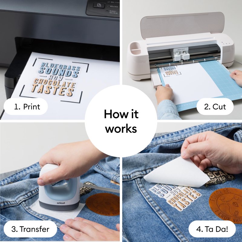 Cricut Sublimation Printable Iron-On Sheets 8.5 x 11 Inches 10 Pack