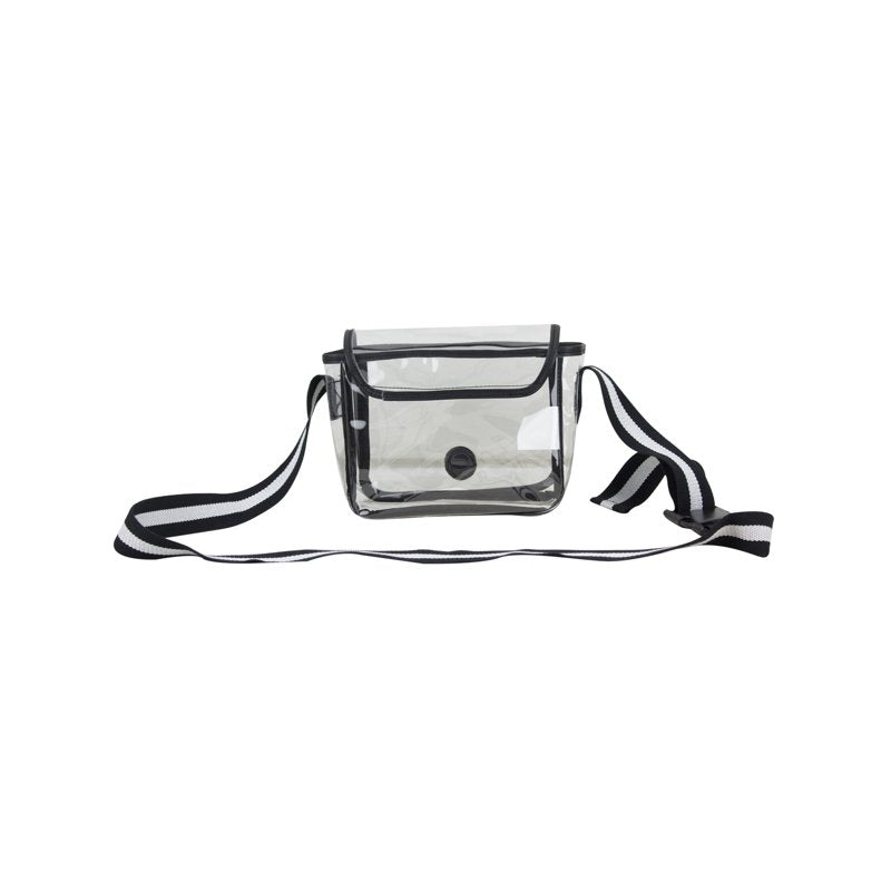 Clear Stadium Cross Body Bag - Durable PVC Security-Friendly Purse
