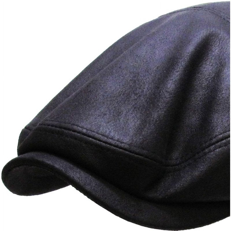 PU Leather Ivy Hat Flat Cap for Golf & Winter - Debonair Style