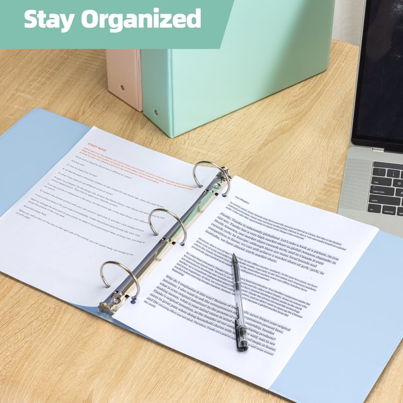 3-Ring View Binders 2 Inch Pack of 6 - Office, School & Home Organization
